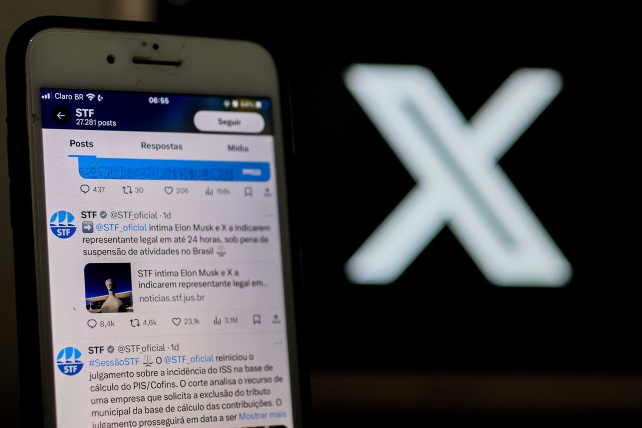 Imagem da plataforma X, antigo Twitter.