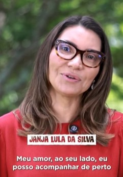 Janja homenageia presidente Lula em vídeo 
