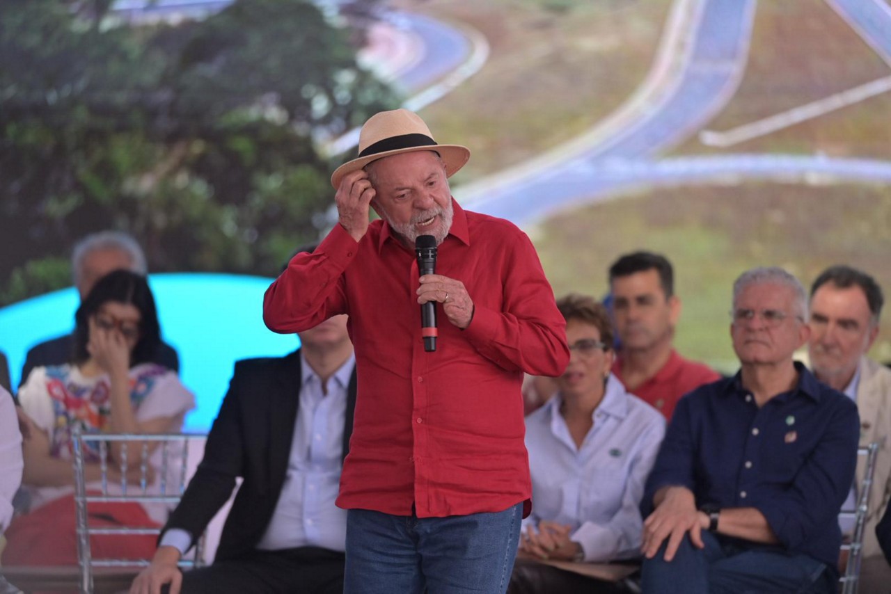 Presidente Lula (PT) discursa em Contagem, nesta sexta-feira (29/8)