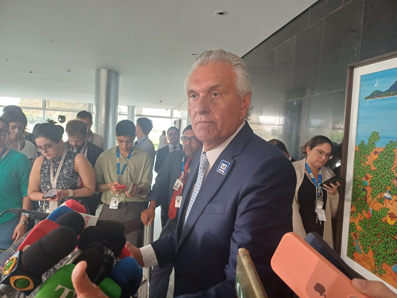 O governador Ronaldo Caiado, de Goiás, saiu da renião com críticas à atuação do governo e do presidente Lula
