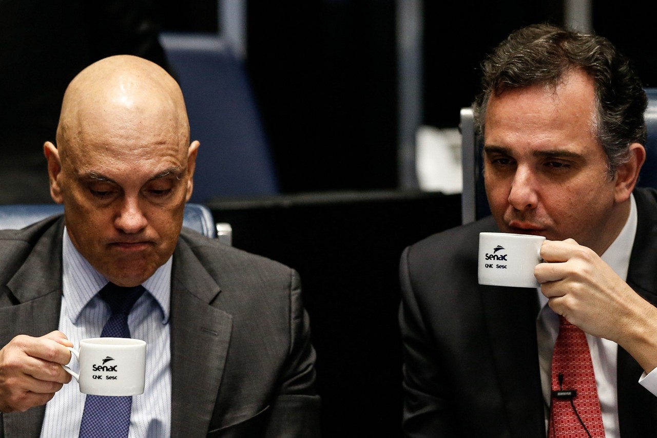 Rodrigo Pacheco e Alexandre de Moraes foram os principais alvos das manifestações do dia 7 de Setembro.