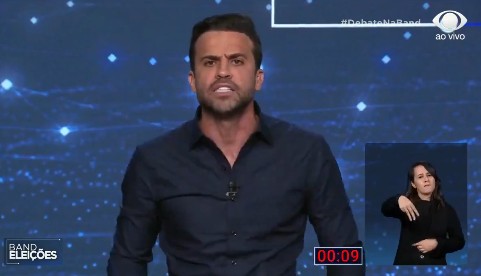 Pré-candidato à Prefeitura de São Paulo, Pablo Marçal (PRTB) se irrita durante debate