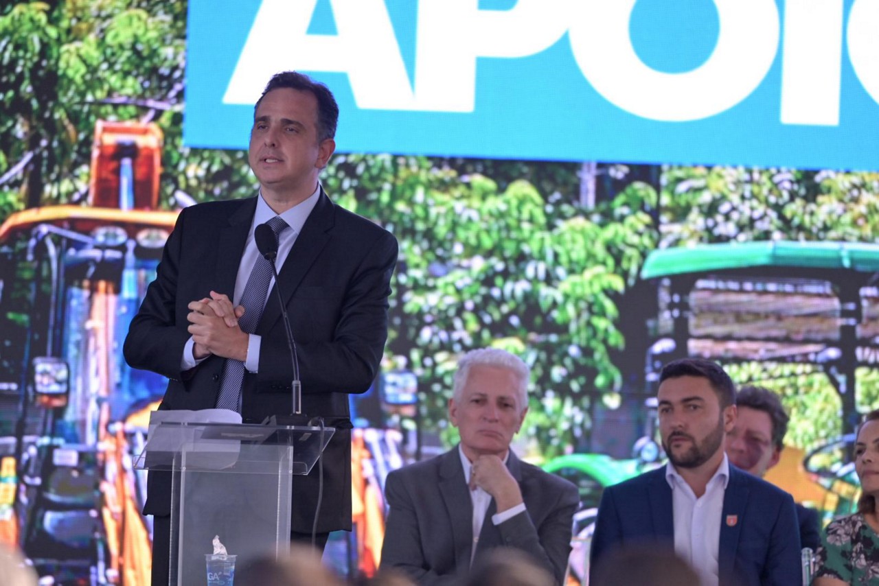 O senador Rodrigo Pacheco (PSD-MG) durante a agenda na CeasaMinas, em Contagem, no último dia 12 de junho