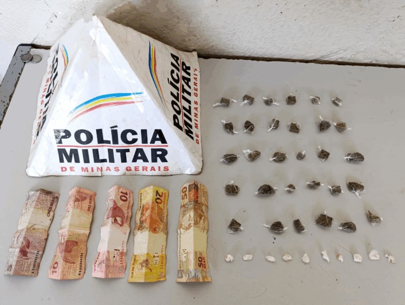 Polícia flagra venda de drogas perto de escola em Montes Claros