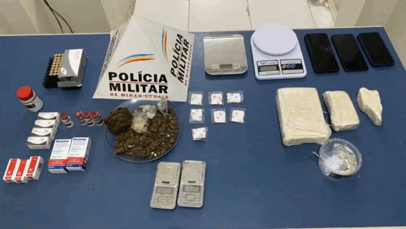 Polícia prende suspeito com entorpecentes, munição e substâncias ilegais em São João do Paraíso