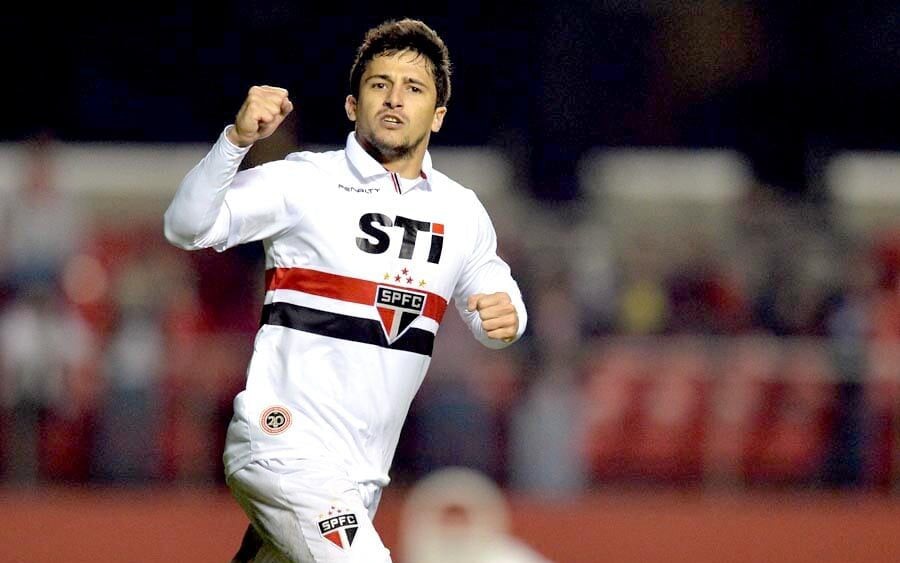 Aloísio 'Boi Bandido' em sua passagem pelo São Paulo, onde viveu grande fase em 2013. (Foto: NELSON ALMEIDA)