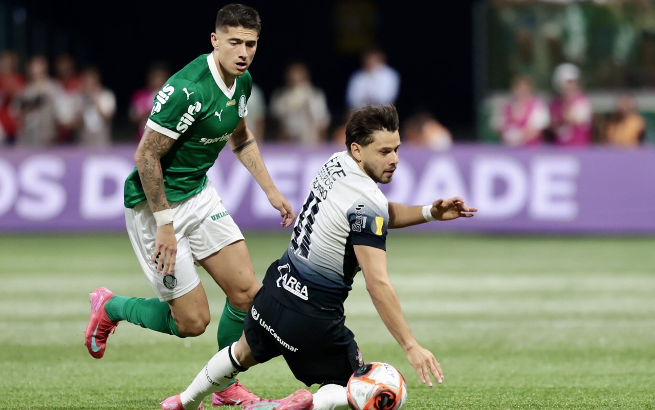 Clássico entre Corinthians e Palmeiras, conhecido como Derby Paulista, um dos mais tradicionais do futebol brasileiro. (Foto: Marcello Zambrana/AGIF)