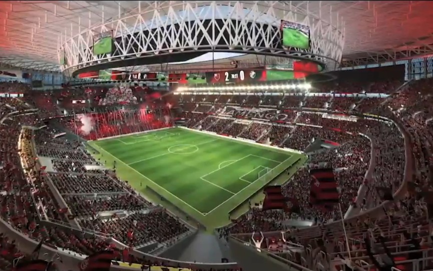 Projeto do estádio do Flamengo (Foto: Reprodução)