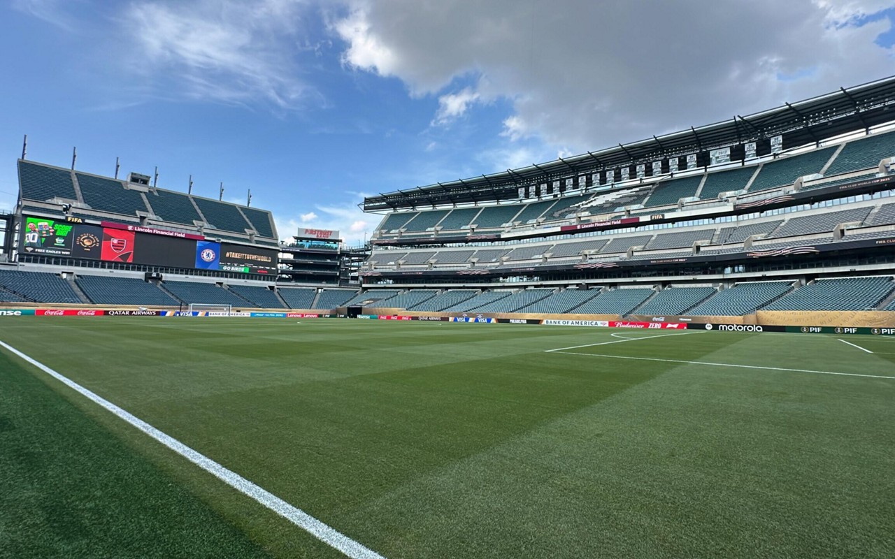 Estádio Lincoln Financial Field recebe jogo decisivo entre Flamengo e Chelsea (Foto: Lucas Bayer/Lance!)