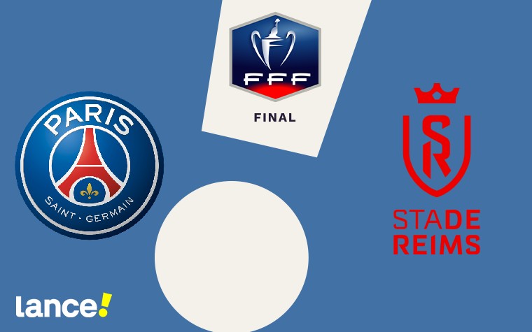 PSG x Reims - Final da Copa da França (Foto: Arte/Lance!)