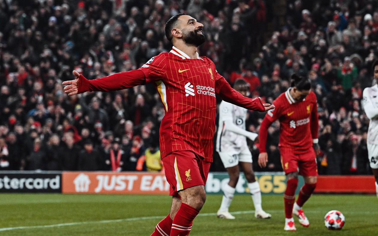 Salah faz temporada mágica no Liverpool (Foto: Divulgação / Liverpool)
