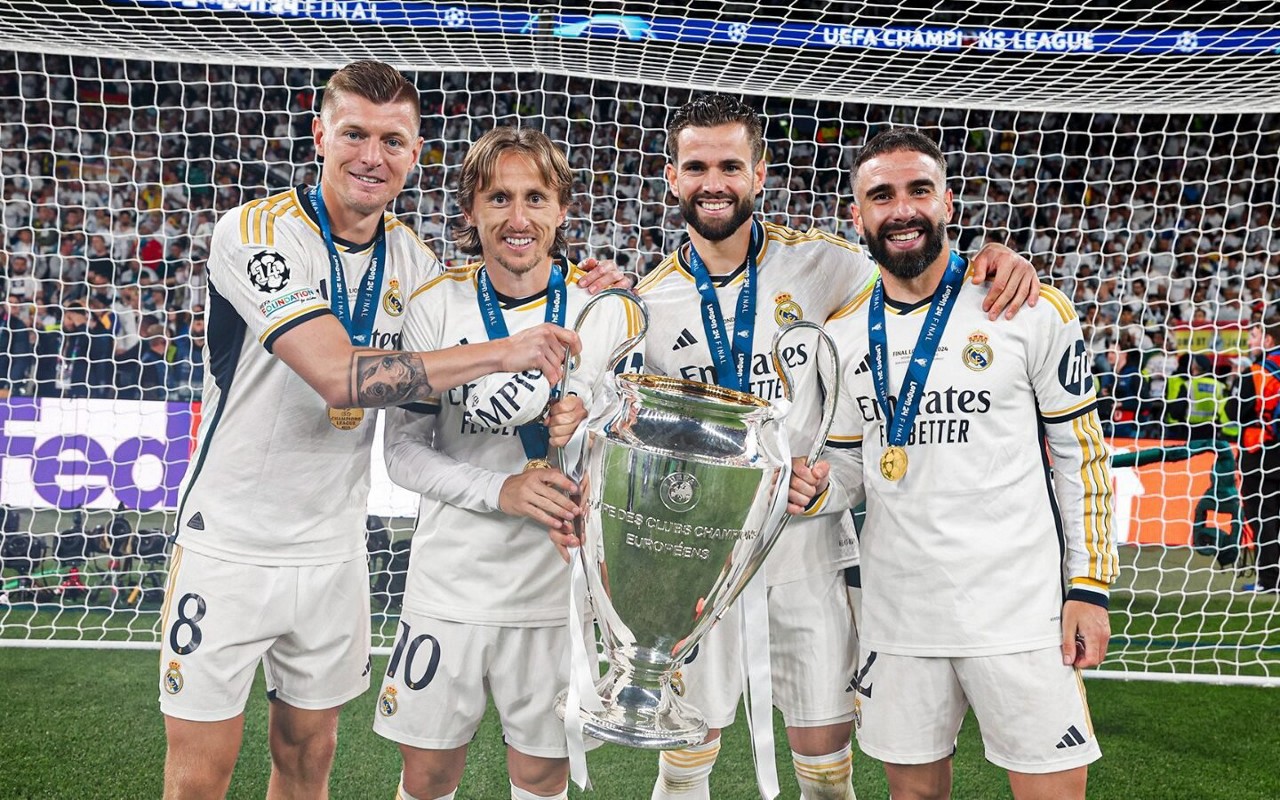 Real Madrid foi campeão da Liga dos Campeões na temporada 2023/24