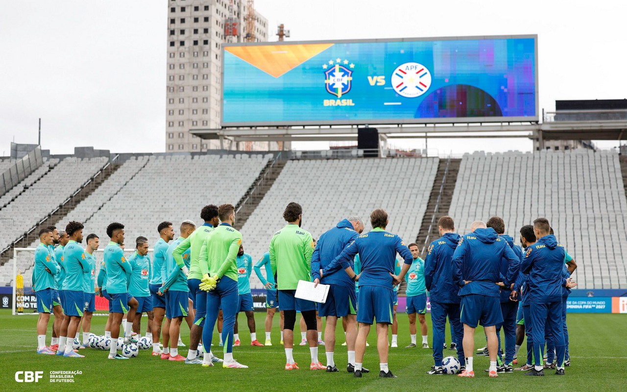 Brasil e Paraguai se entrentam na Neo Química Arena (Foto: Rafael Ribeiro/CBF)