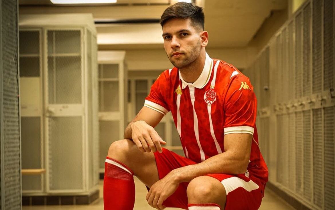 Guilherme Ferreira em apresentação no Wydad (Foto: Divulgação/Wydad Casablanca)
