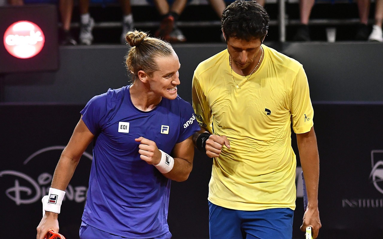 Rafael Matos e Marcelo Melo no Rio Open (Foto: Fotojump)