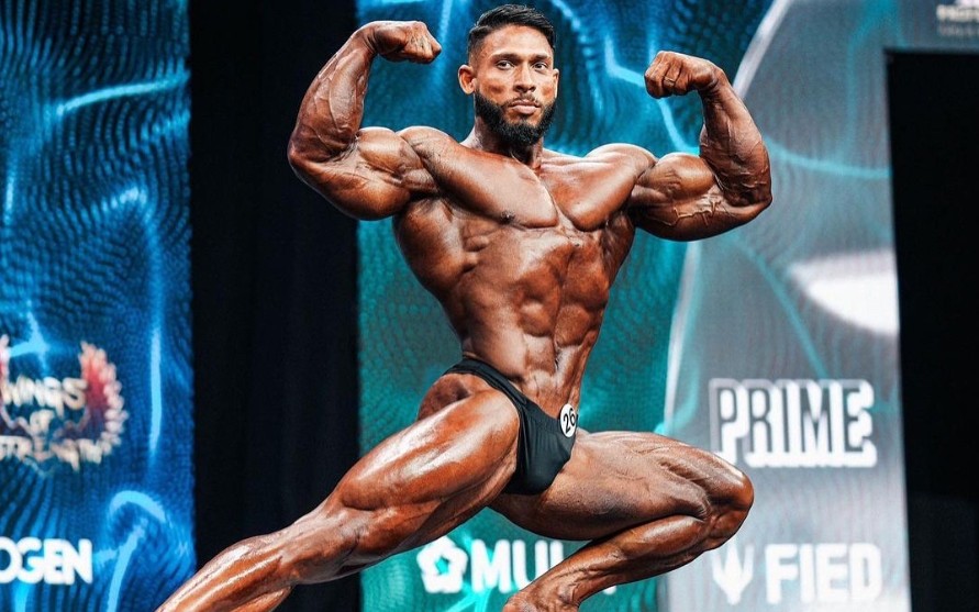 Ramon Dino se apresentando no Mr. Olympia 2024 (Foto: Divulgação/Instagram)