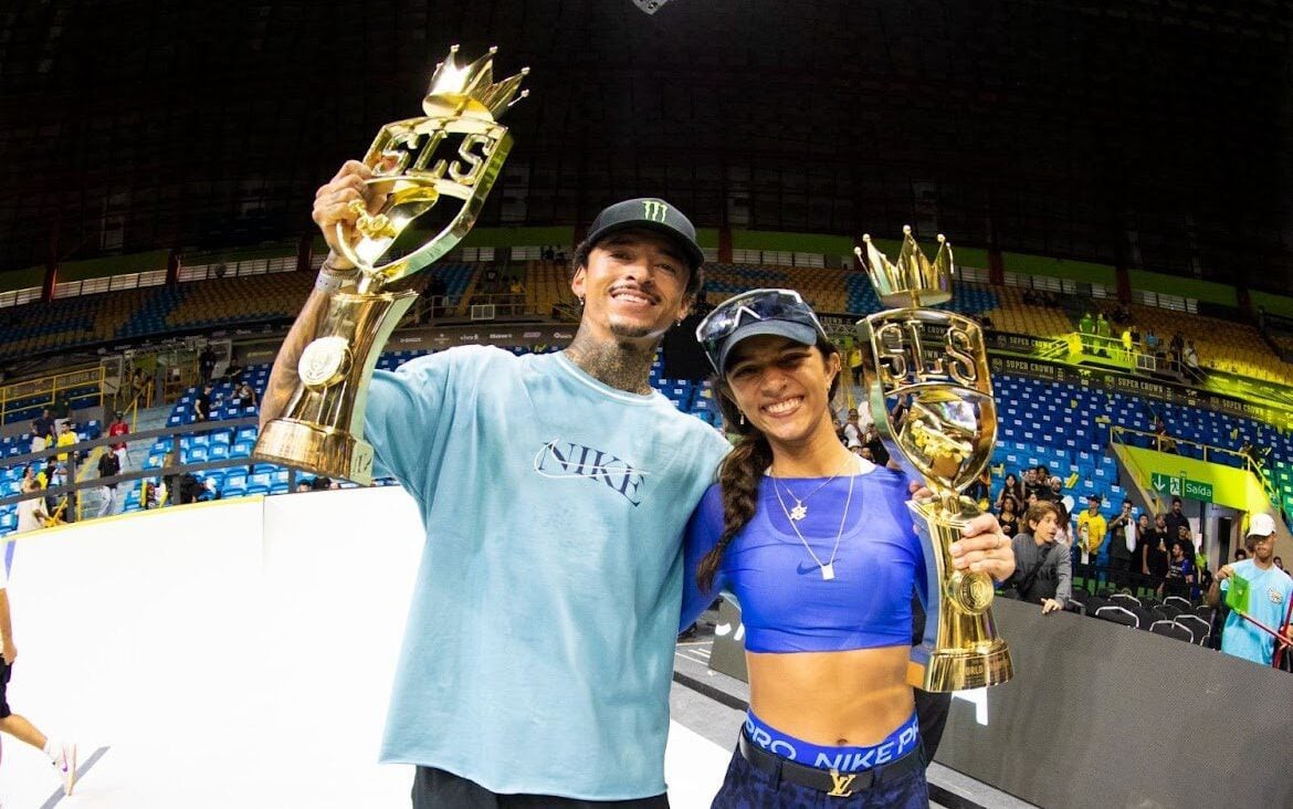 Atuais campeões do SLS Super Crown, Nyjah Huston e Rayssa Leal estarão presentes no SLS Miami (Foto: Dan Pellicciari/SLS)