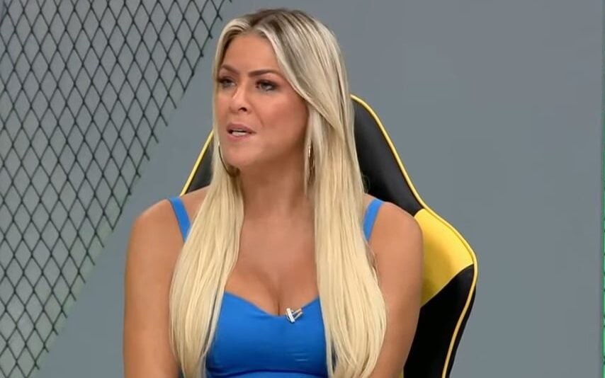 Renata Fan reagiu ao sorteio da Copa do Brasil (Foto: Reprodução / Band)