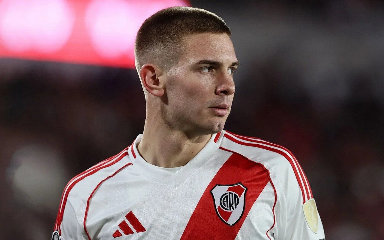 Mastantuono, do River Plate, foi anunciado pelo Real Madrid (Foto: Reprodução)