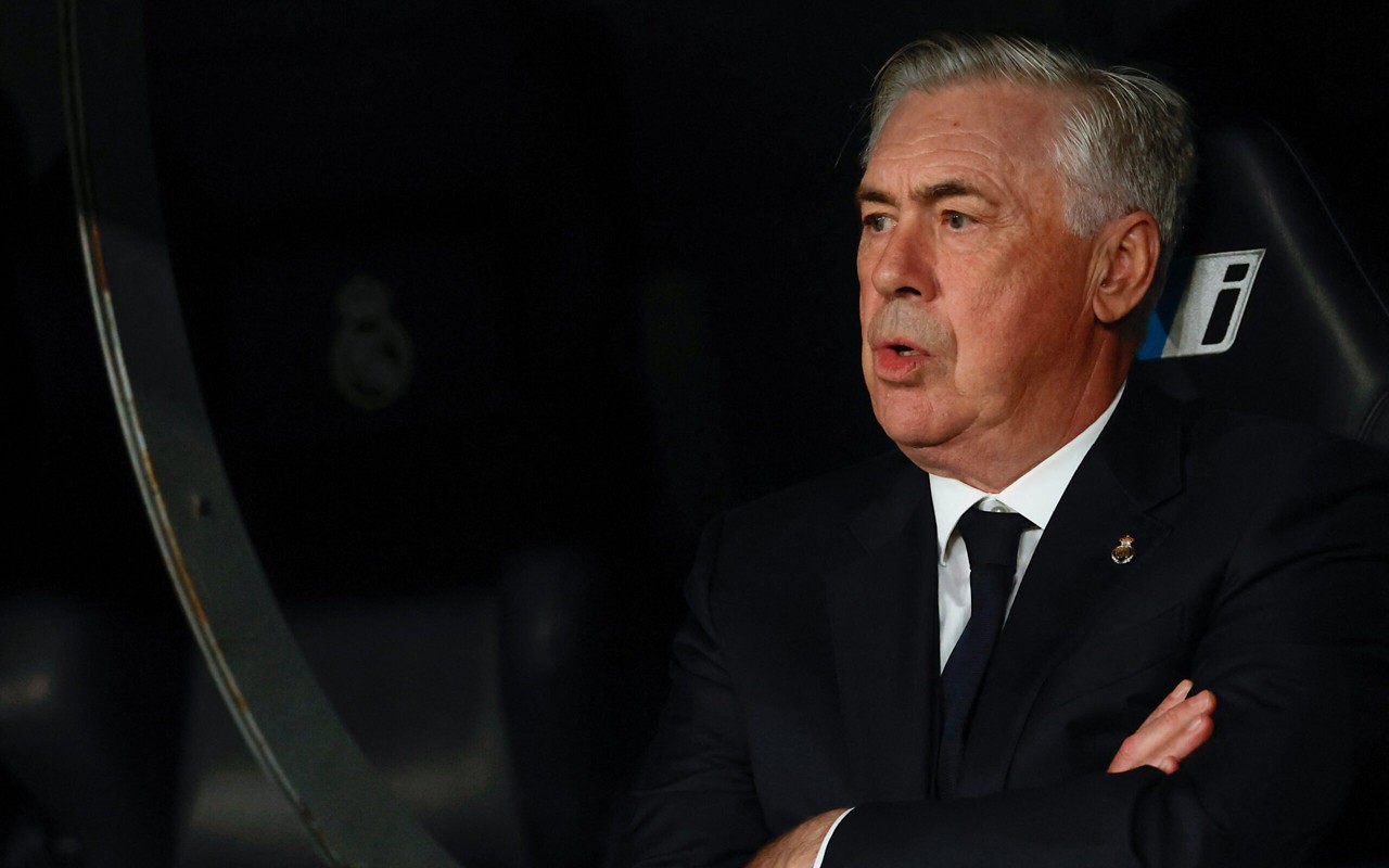 Carlo Ancelotti dará adeus ao Real Madrid neste sábado (Foto: Pierre-Philippe Marcou/AFP)