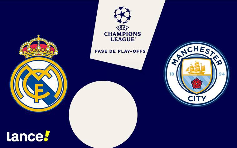 Real Madrid e Manchester City se enfrentam pela quarta temporada seguida na Champions League (Arte: Lance!)