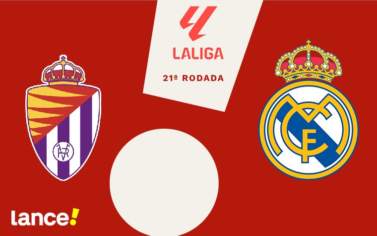 Real Valladolid e Real Madrid se enfrentam, neste sábado (25), pela 21ª rodada da La Liga (Foto: Arte Lance!)