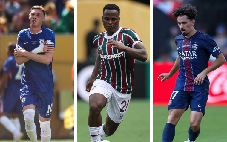Cole Palmer, Jhon Arias e Vitinha, três dos destaques do Mundial (Fotos: AFP)
