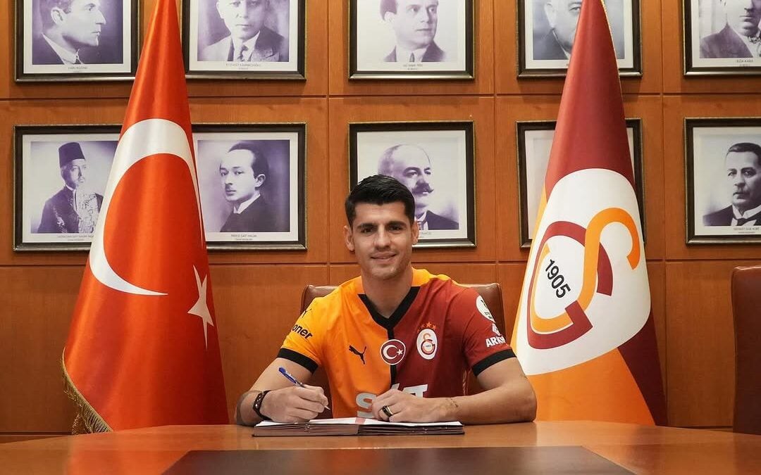 Álvaro Morata, novo atacante do Galatasaray, da Turquia (Foto: Reprodução/Instagram@galatasaray)