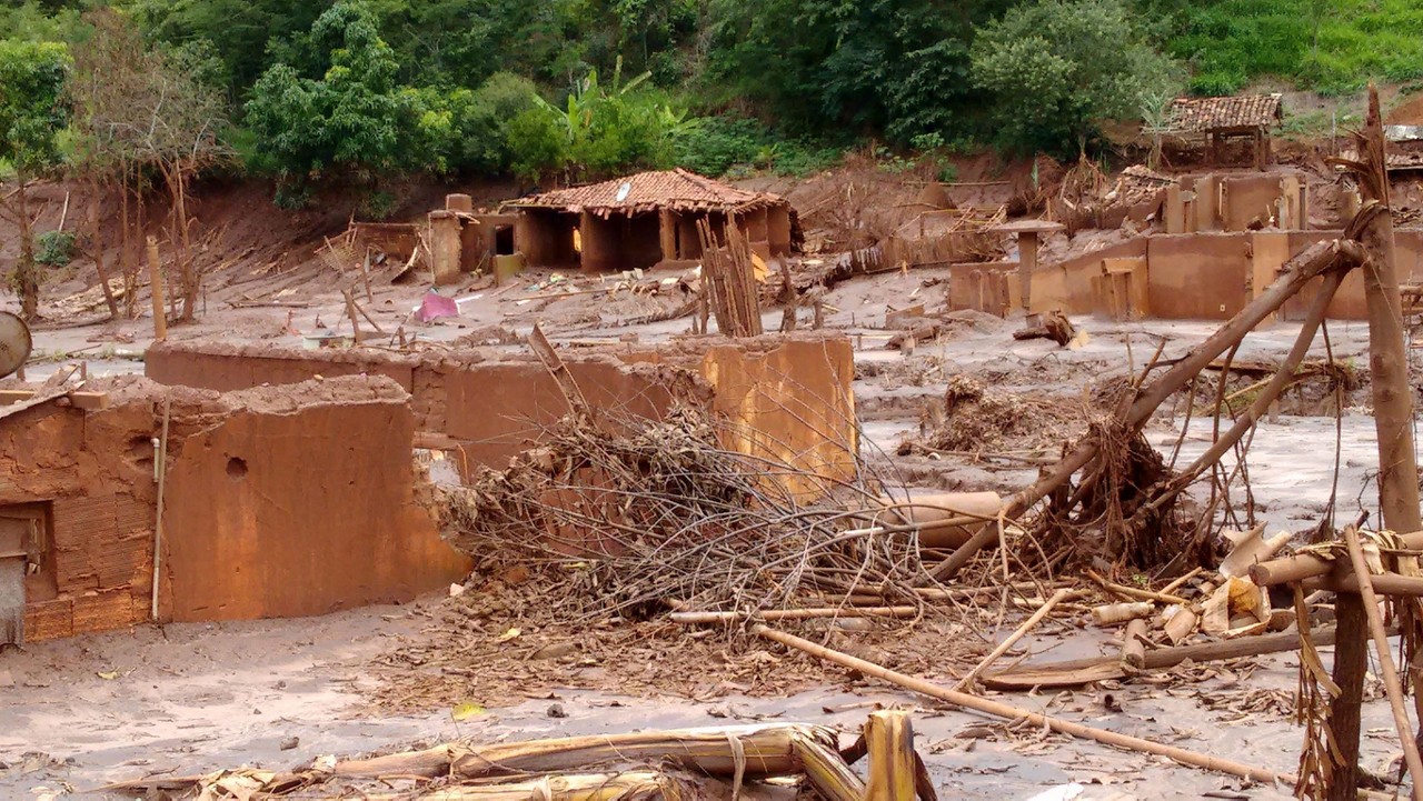 district of Paracatu de Baixo, in Mariana after the collapse of the mining dam