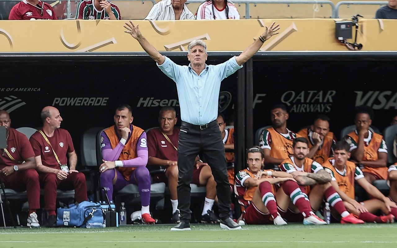 Renato comemora o gol do Fluminense contra o Ulsan, no Mundial de Clubes (Foto: Lucas Merçon/FFC)