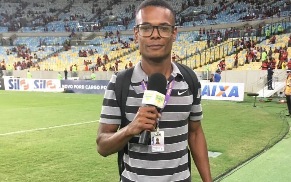 Igor Melo durante trabalho no Maracanã (Foto: Reprodução)