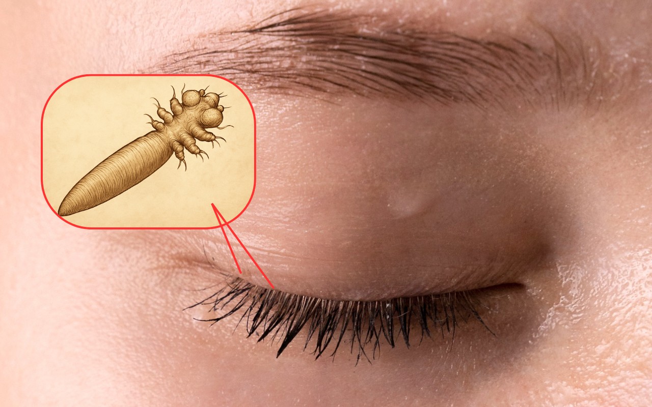 Ácaros Demodex vivem nos cílios humanos