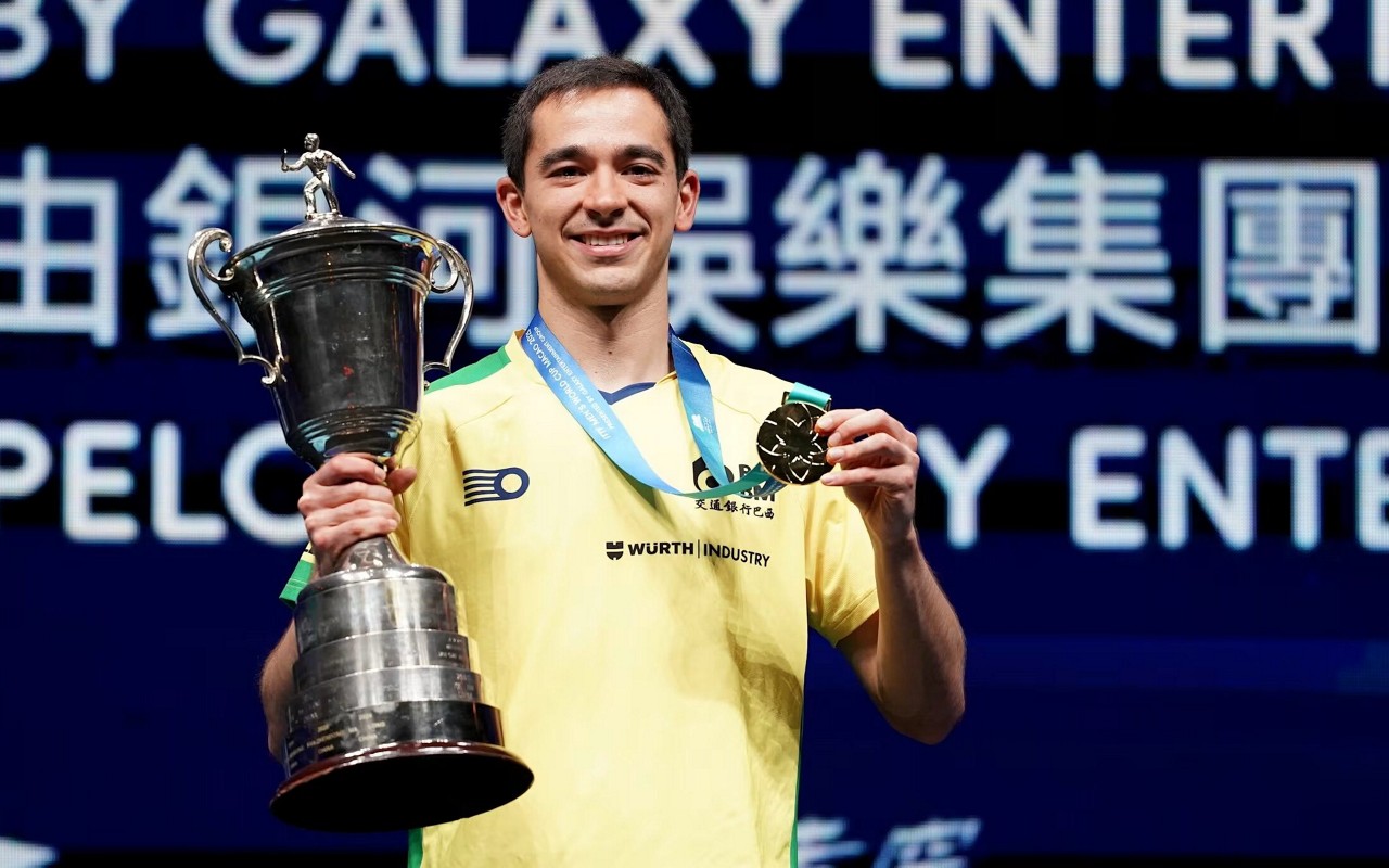 Hugo Calderano é campeão da Copa do Mundo de tênis de mesa (Foto: Divulgação/ ITTF)