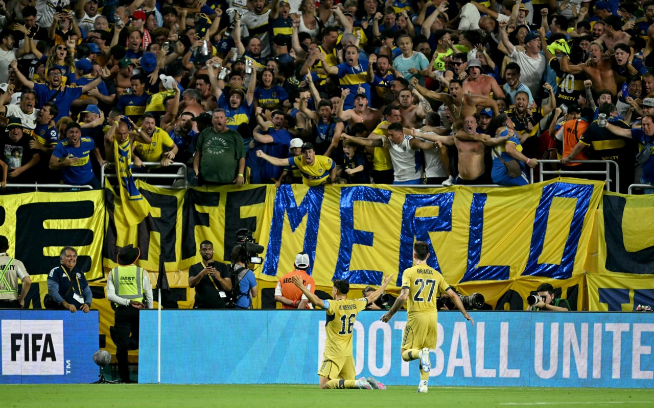 Boca Juniors e sua torcida no Mundial de Clubes de 2025 (Foto: Patricia de Melo Moreira/AFP)