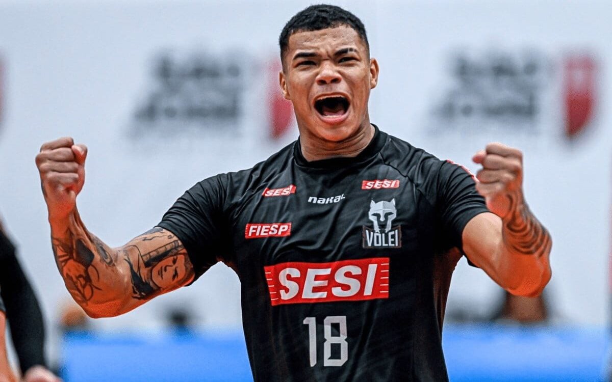 Darlan foi o melhor oposto da Superliga (Foto: Sesi-Bauru)
