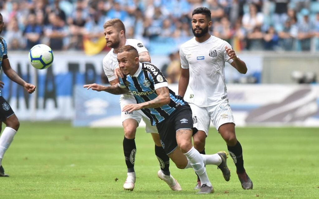 Sasha e Felipe Jonatan marcaram na vitória do Santos (Foto: Ivan Storti/Santos FC)