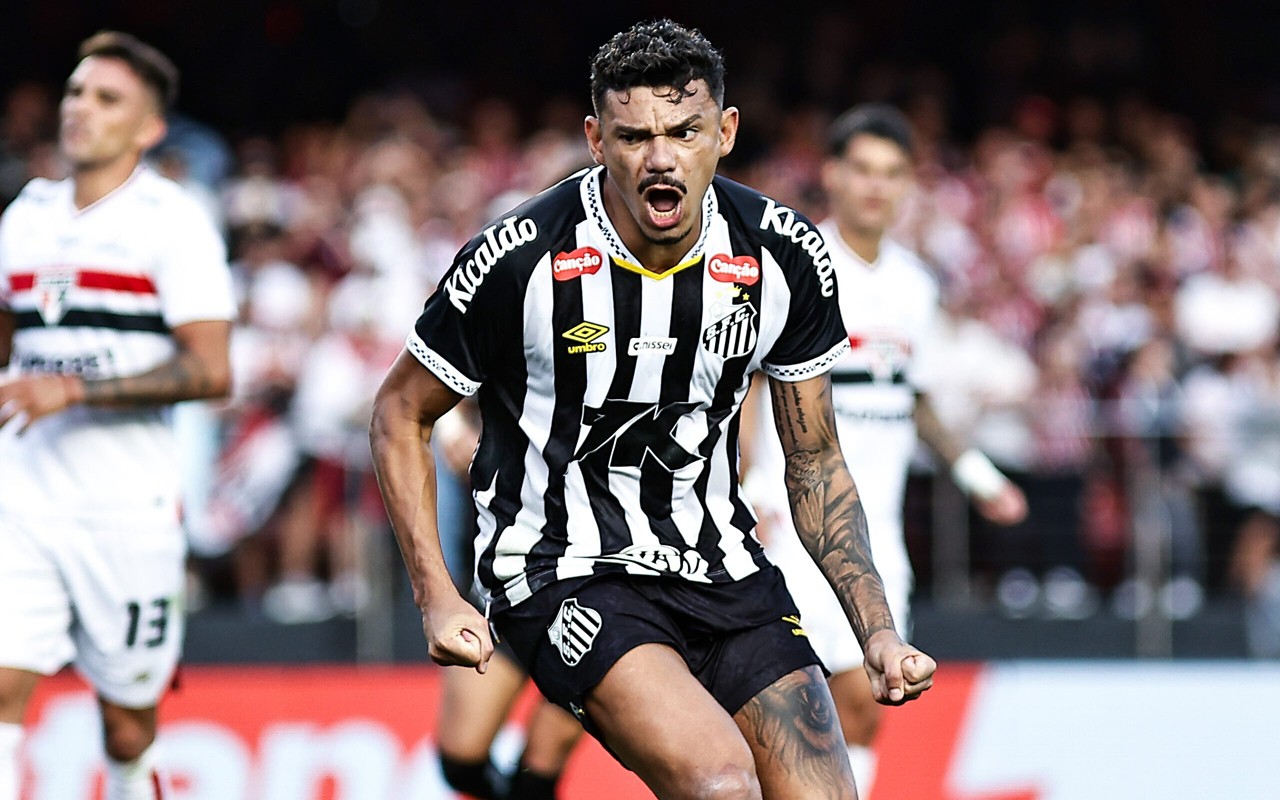 Tiquinho marcou o único gol do Santos no clássico contra o São Paulo no clássico realizado no Morumbi. (Foto: Fabio Giannelli/AGIF)