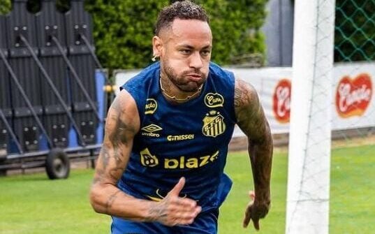 Neymar entra na última fase de recuperação da lesão na coxa de olho na estreia do Brasileirão. (Foto: Divulgação/ Santos)