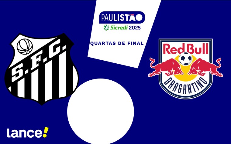 Confira as principais informações do duelo entre Santos e RB Bragantino, válido pelas quartas de final do Paulistão (Foto: Arte / Lance!)