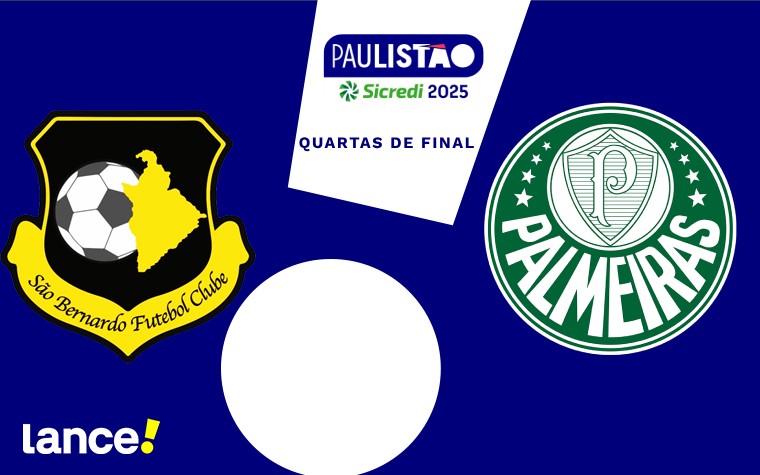 Confira as principais informações do duelo entre São Bernardo e Palmeiras, válido pelas quartas de final do Paulistão (Foto: Arte / Lance!)