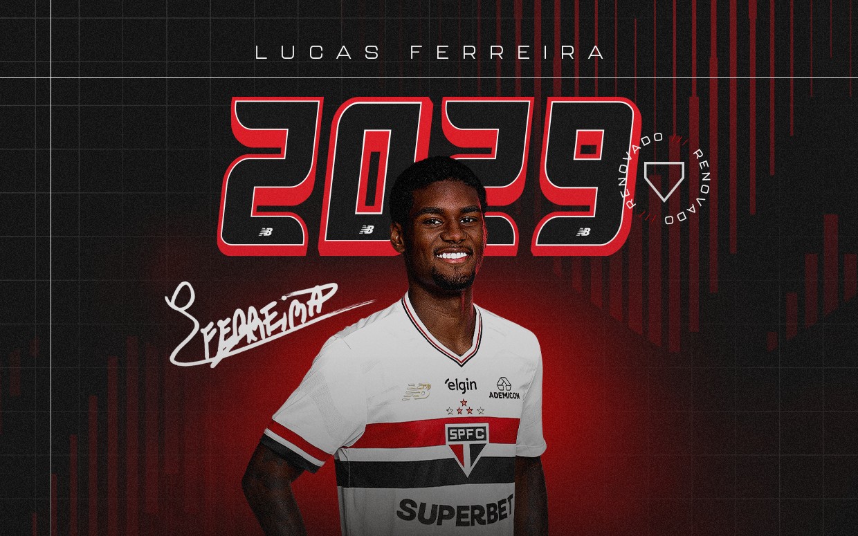 Lucas Ferreira renovou com o São Paulo (Foto: Divulgação/ São Paulo)