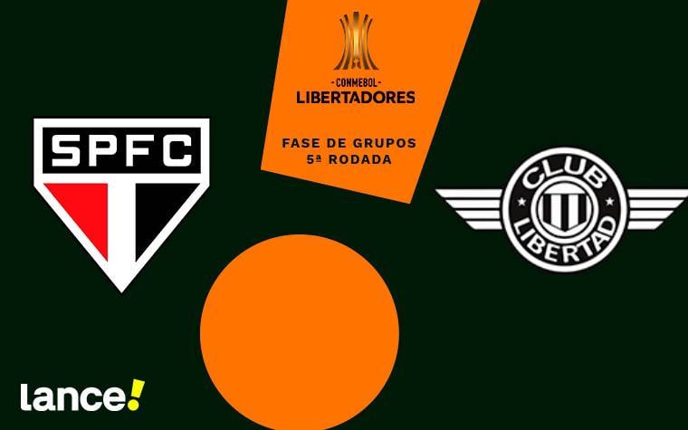 São Paulo e Libertad se enfrentam pela quinta rodada da Libertadores (Foto: Reprodução)