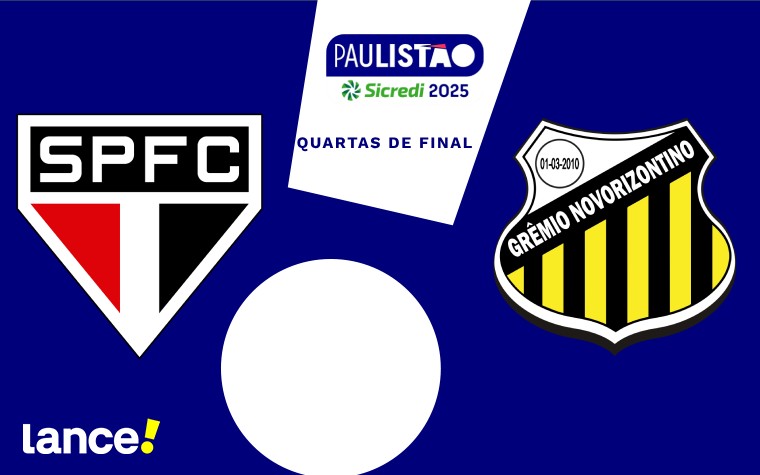 Confira as principais informações do duelo entre São Paulo e Novorizontino, segunda-feira (3), às 20h (de Brasília), válido pelas quartas de final do Campeonato Paulista (Foto: Arte / Lance!)