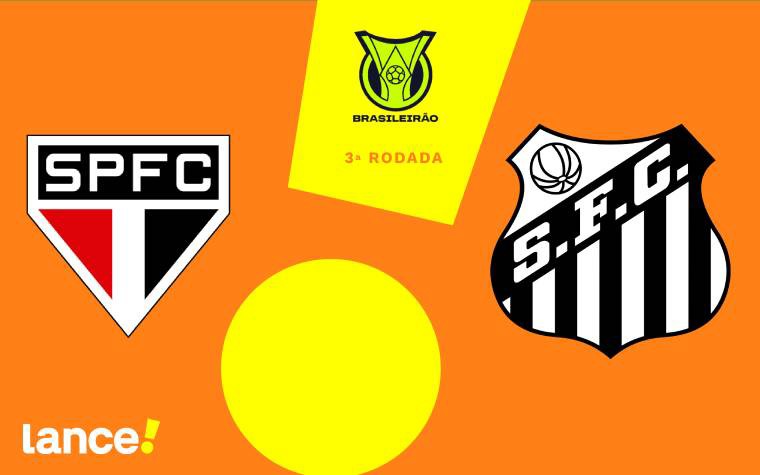 São Paulo e Santos: 3ª rodada do Brasileiro sub-20 (Foto: Arte/Lance!)