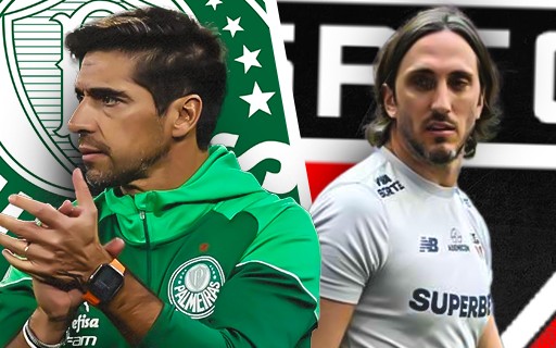 Abel e Zubeldía sofreram críticas fortes da torcida no começo do ano (Foto: Reprodução / Arte Lance!)