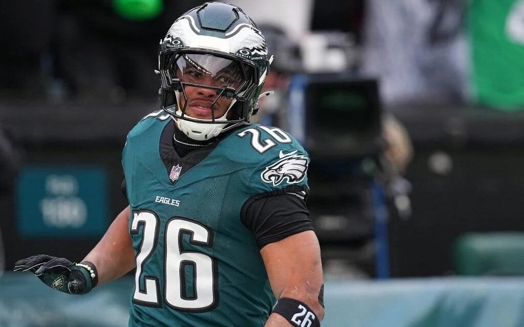 Saquon Barkley, Running Back do Philadelphia Eagles da NFL, terá lance eternizado no jogo Madden 26