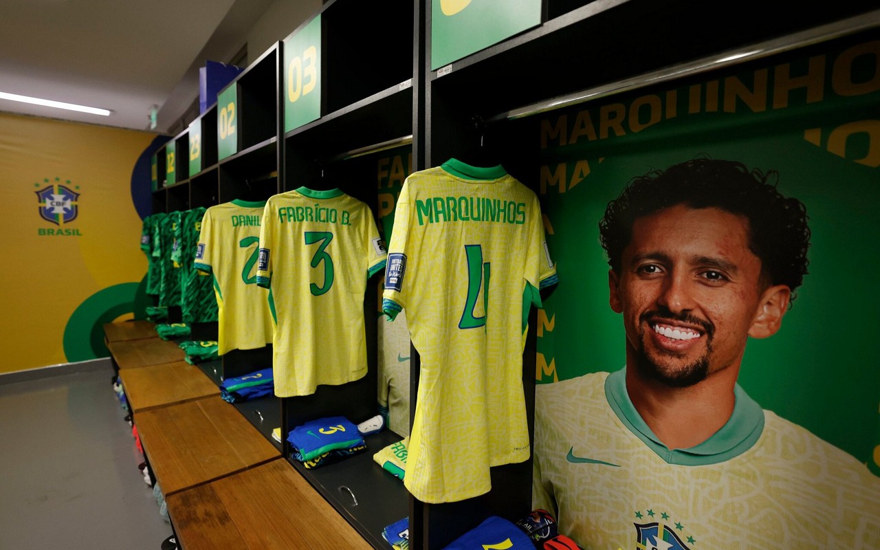 Seleção Brasileira no Mané Garrincha (Foto: Rafael Ribeiro/CBF)