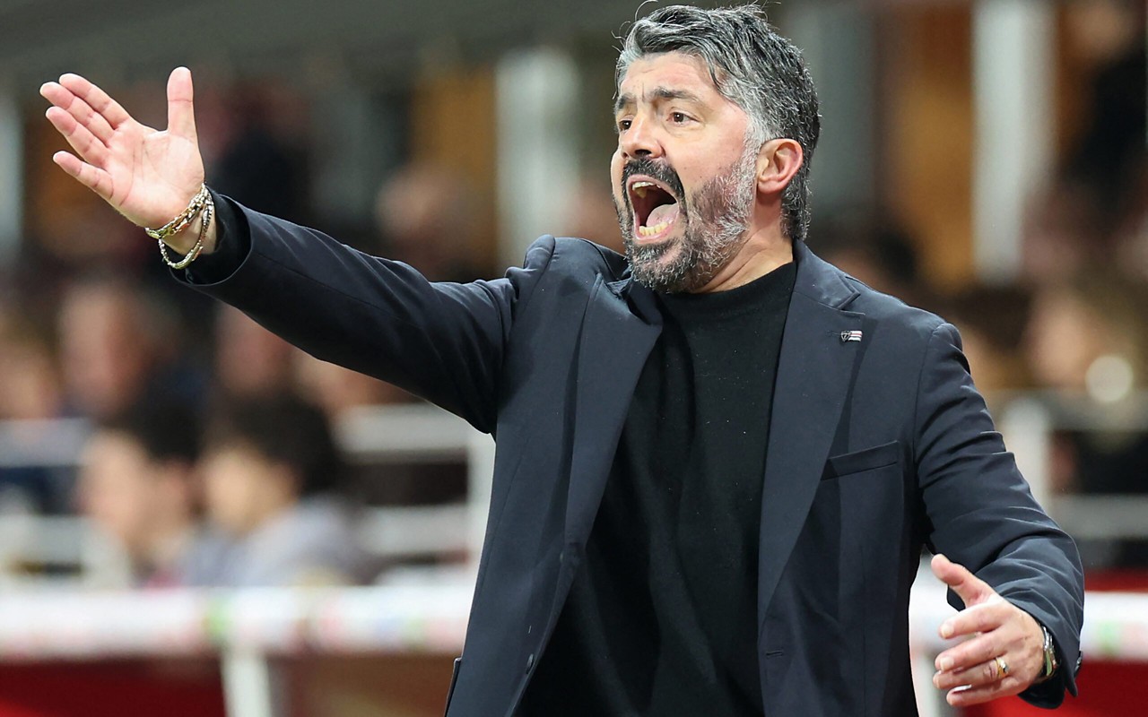 Gennaro Gattuso durante agem pelo Olympique de Marseille entre 2023 e 2024 (Foto: Fred Tanneau/AFP)