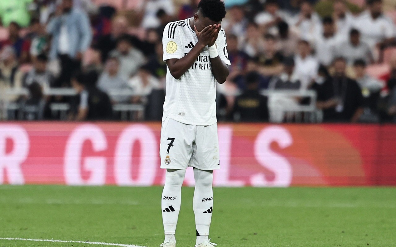 Vini Jr. é ausência no Real Madrid na última rodada da Champions League (Foto: Fadel Senna/AFP)