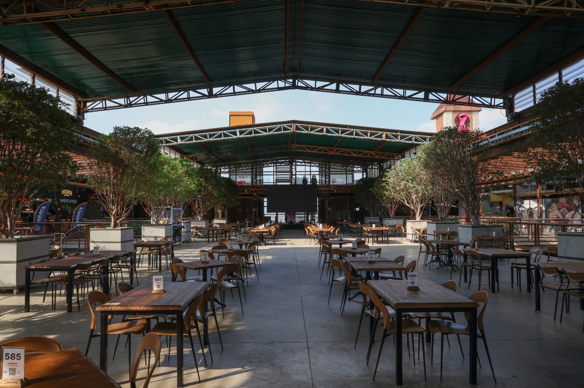 Local escolhido para o evento foi o rooftop do Mercado de Origem Olhos D'Água